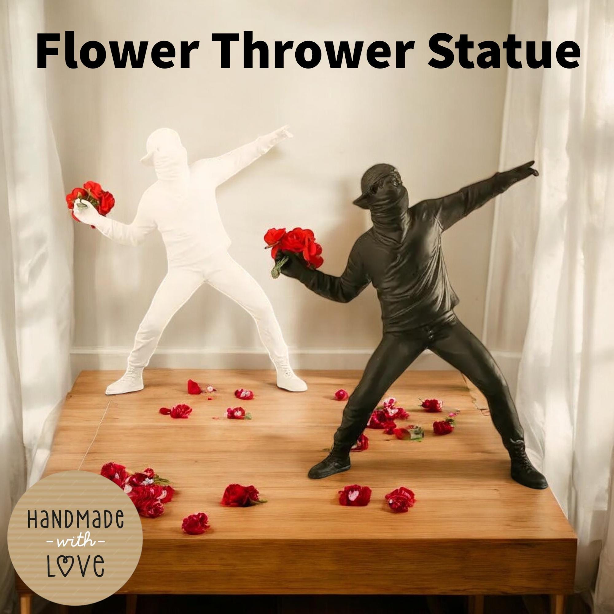 Banksy Flower Thrower 3d - Etsy