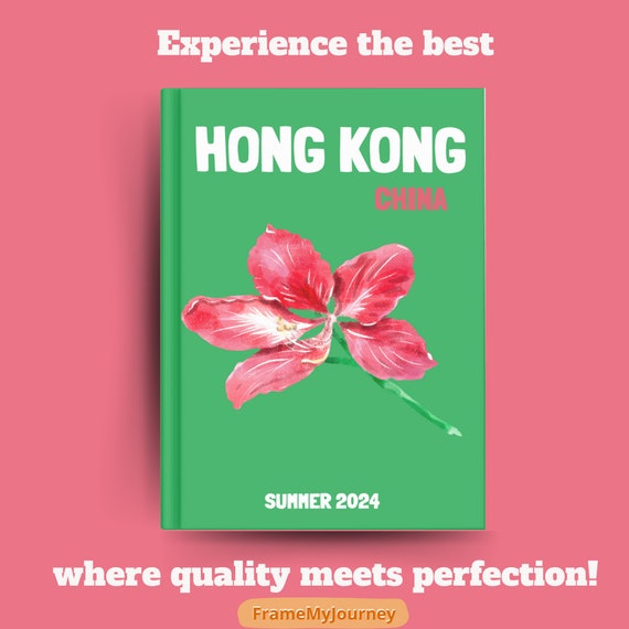 Vibrant Hong Kong Travel Photo Album - Customizable Canva