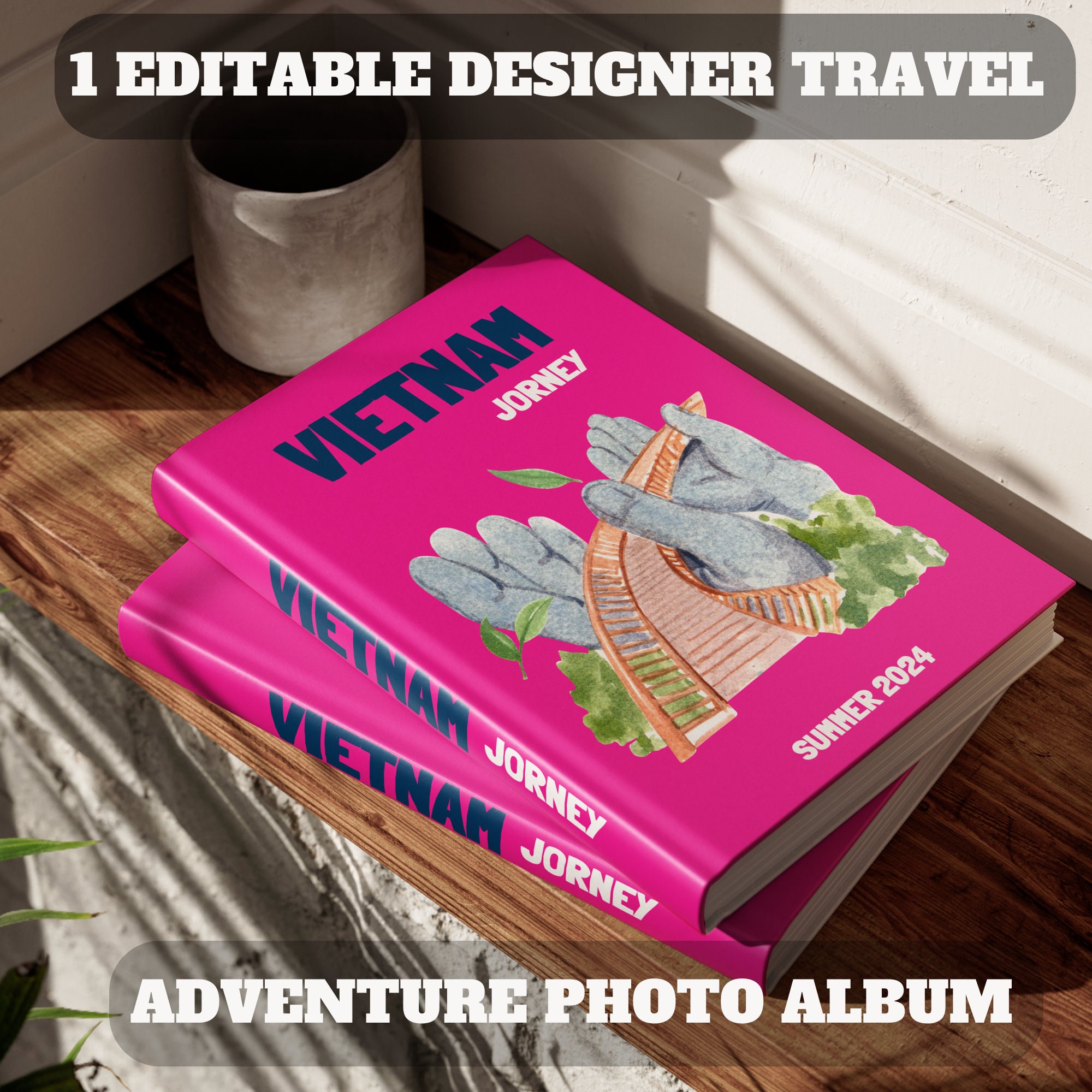 Vietnam Digital Book | Luxury Covers & Map | Customizable Photo