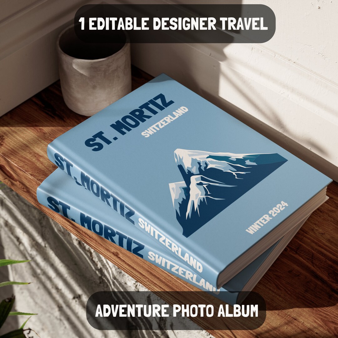 St. Moritz Switzerland Digital Album Book Book Inspired Art Book