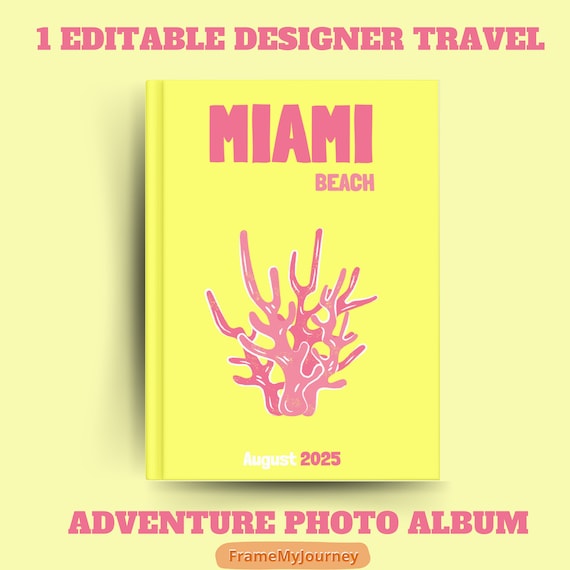 Sun-kissed Memories - Miami Beach Travel Photo Album & Printable E