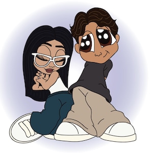 Custom 2000s Couple Cartoon