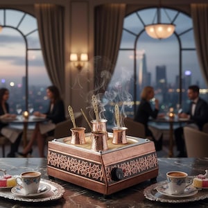 Electric Sand Coffee Maker: Arabic Turkish Coffee Machine with 3 Pots image 1