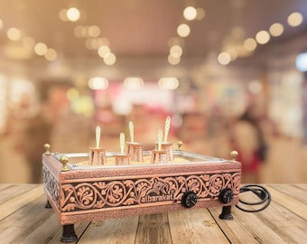 Traditional Copper Turkish Coffee Maker: Electric Sand Heating with 5 Pots