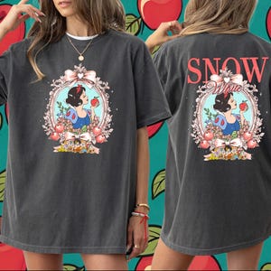 Comfort Colors® Snow White and the Seven Dwarfs Shirt, Disney Snow White Shirt, Princess Snow White Gift, Disney Girls Trip Shirt