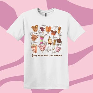 Just Here For The Snacks Shirt, Mickey And Friends T-Shirt, Disney Snacks Sweater, WDW Family Trip Tee, Disney Food Shirt, Disney Vacay Mode