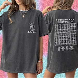 Comfort Colors® Funny Interactive Disney Shirt, Waiting In Line Puzzle Double Side Disney Shirt, Disney Dad Shirt, Disney Custom Shirt