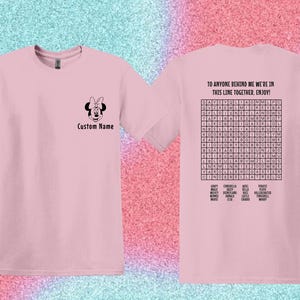 Funny Interactive Disney Shirt, Waiting In Line Puzzle Double Side Disney Shirt, Disney Dad Shirt, Disney Mom Shirt, Disneyworld tee, Custom