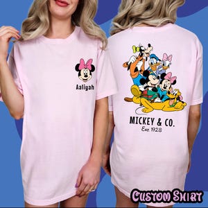 Comfort Colors Vintage Mickey and Friends Shirts, Retro Disneyland Trip Shirt, Checkered Mickey Shirt, Disney Family, Custom Disney Shirts