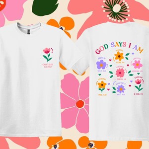 Personalized Christian Shirt, GOD Says I Am Coquette Shirt, Christian Kids Gifts, Bible Verse Shirt, Religious Shirt, Gift For Her, Custom