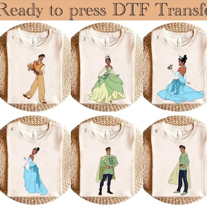 Disney Princess Tiana DTF Transfer, Disney Princess DTF, Princess And The Frog DTF, Disney Princess Shirt, Princess Birthday Girl Shirt