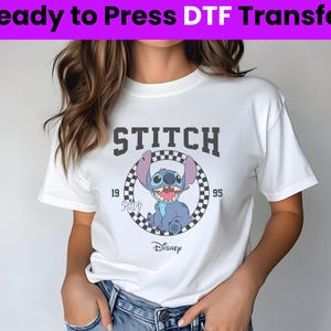 Transferencia DTF de Stitch y Mickey, Impresión DTF de Disney Stitch, Mickey DTF, Stitch listo para imprimir, Transferencia de vacaciones familiares de Disney