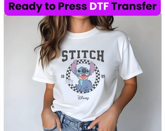 Transferencia DTF de Stitch y Mickey, Impresión DTF de Disney Stitch, Mickey DTF, Stitch listo para imprimir, Transferencia de vacaciones familiares de Disney