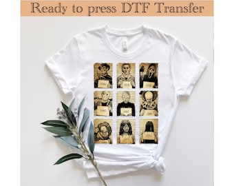 Halloween Horror Movie Mugshot DTF Transfer