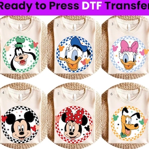 Disney Mickey DTF Print Transfer, Vintage Disney Mickey and Friends DTF Transfer, Disney Ready To Press, Disneyland Mİckey,Magic Kingdom Dtf