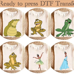 Disney Princess Tiana DTF Transfer, Disney Princess DTF, Princess And The Frog DTF, Disney Princess Shirt, Princess Birthday Girl Shirt