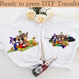 Disney Halloween All Characters Dtf Print Transfer,Mickey And Friends Halloween Ready to Press,Halloween Party Dtf ,Disney Family Halloween