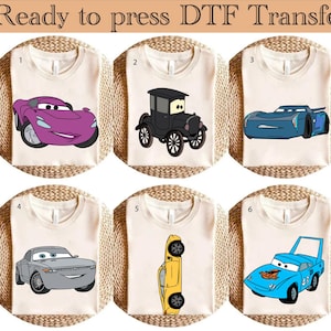 Cars Friends DTF Transfer, Disney Lightning McQueen Ready To Press, Cars Movie Heat Transfer, Disney Pixar Transfer, Lightning McQueen DTF