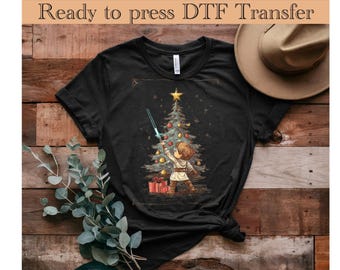 Star Wars Christmas Tree DTF Transfer, Ready to Press