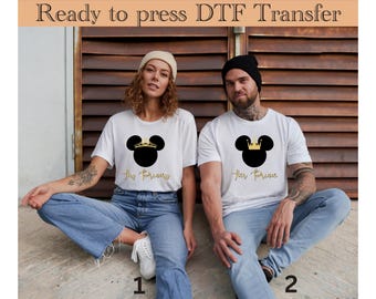 Transferencia DTF de Disney Girl, Transferencia térmica Magic Kingdom, Transferencia DTF de Minnie Castle, Disney Ready To Press, Transferencia térmica de Disney Castle