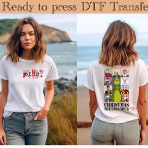 Retro Grinc Squad DTF Transfer, Christmas Ready to Press Transfers for Apparel, Merry Christmas Sweetshirt, Xmas Vibes Heat Press Transfer