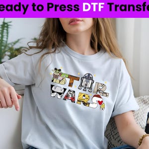 Star Wars DTF Transfer, Star Wars Disney Ready to Press, Star Wars DTF Print Transfer,Disney Man dtf,Disney Star Wars Tee,Disney Trip Shirts