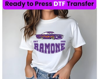 Disney cars DTF Print Transfer, Ramones Dtf Think Fast Cars Ready To Press, Disneyworld Full Color DTF Print, Heat Press DTF,Cold Peel Dtf