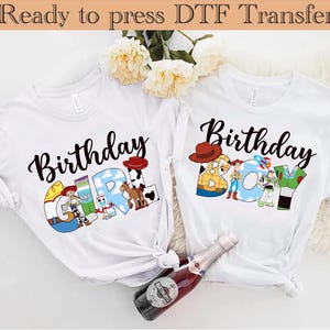 Toy Story Birthday DTF Transfer, Custom Toddler dtf , Disney Birthday Boy DTF , Toy Story Birthday Boy dtf , Toddler or Youth DTF