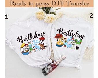 Toy Story Birthday DTF Transfer, Custom Toddler dtf , Disney Birthday Boy DTF , Toy Story Birthday Boy dtf , Toddler or Youth DTF