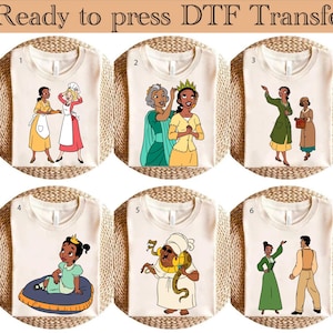 Disney Princess Tiana DTF Transfer, Disney Princess DTF, Princess And The Frog DTF, Disney Princess Shirt, Princess Birthday Girl Shirt