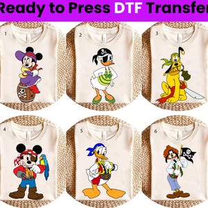 Disney Mickey and Friends Pirates 2025 DTF Print Transfer,Disney Pirates 2025 DTF Transfer, Disney Pirates Trip Ready to Press,Mickey And