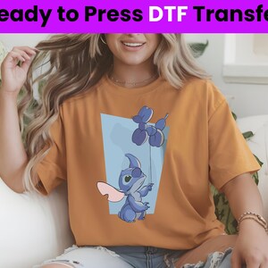 Transferencia de impresión DTF de Stitch y Lilo de Disney, Stitch Mickey Earster listo para prensar, Stitch Ohana listo para prensar, Transferencia de calor de Stitch, Disney DTF