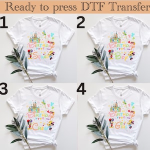 Disney Mickey Birthday  DTF Transfer, Birthday Boy DTF,Birthday girl,Disney Mickey Mouse DTF, Birthday Boy Mickey Shirt,Birthday Party Tee