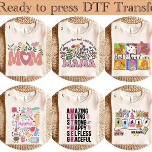 Wildflowers Mama DTF Transfer, Mom Ready To Press, Retro Mom Transfer, Mothers Day Heat Transfer, Baby Shower Transfer, Floral New Mom DTF