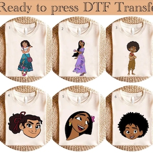 Disney Encanto Characters Group DTF Transfer, Mirabel Isabela Luisa DTF Transfer, Disney Encanto Characters Shirt, Disney Encanto Shirt