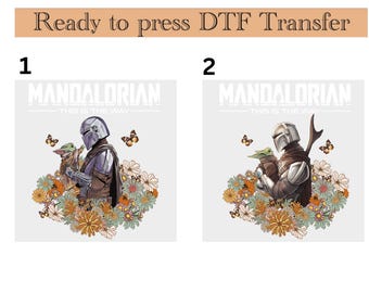 Mandalorian & Grogu DTF Transfer, Star Wars Shirt