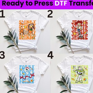 Disney Toy Story Matching DTF Print Transfer,Disneyland Family Matching DTF Transfer,ToyStory Characters Tee,Disney Toy Story Ready To Press