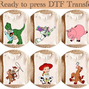 Toy Story DTF Transfer, Disney DTF Transfer, Woody DTF, Buzz Heat Transfer, Disneyland Family Vacation dtf, Ready to Press