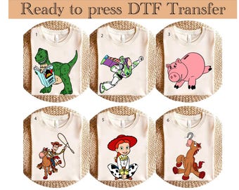 Toy Story DTF Transfer, Disney DTF Transfer, Woody DTF, Buzz Heat Transfer, Disneyland Family Vacation dtf, Ready to Press