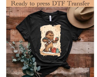 Christmas Chewbacca Star Wars DTF Transfer