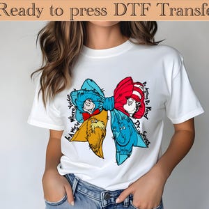 Dr. Seuss DTF Transfer,Dr Seus Read Across America Cartoon Characters DTF Print,Read Across America Day Ready To Press,Teacher Life DTF Pres