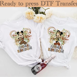 Disney Animal Kingdom DTF Transfer, Mickey Safari Ready To Press, Disneyworld dtf, Disneyland Heat Press dtf, Cold Peel Dtf
