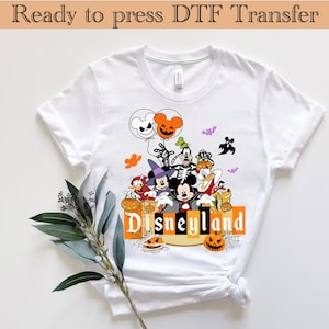 Disney Halloween All Characters Dtf Print Transfer,Mickey And Friends Halloween Ready to Press,Halloween Party Dtf Transfer,Disney Halloween