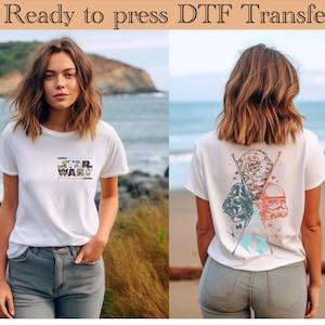 Disney Star Wars DTF Transfer,Star Wars Characters Ready to Press, Disney Galaxy&#39;s Edge DTF,Star Wars Shirt, Darth Vader Tee,Death Star