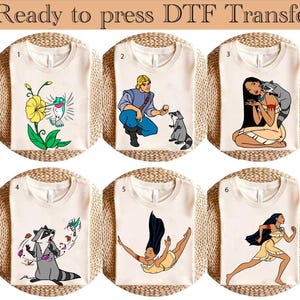 Disney Princess Pocahontas DTF Transfer , Disney Princess DTF , Disney Princess Character Sweatshirt , Disney Family Trip , Ready to Press