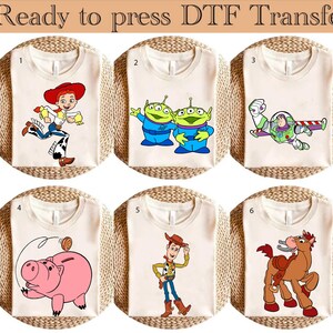 Disney Toy Story Characters DTF Transfer,Disney Toy Story Ready to Press,Disney Toys Crossing DTF,Disney Toy Story ,Toy Story Characters