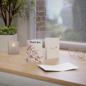 Bedankkaarten blanco binnenkant (10, 30 en 50 stuks)