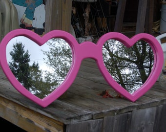 heart shaped sunglasses wall hanging, heart shaped sunglasses mirror