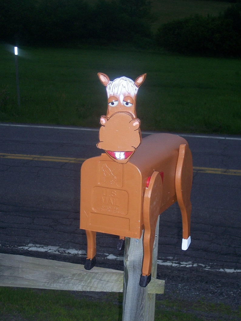 Horse Mailbox. Pony Mailbox, Custom Mailbox, Animal Mailbox, Yard Art