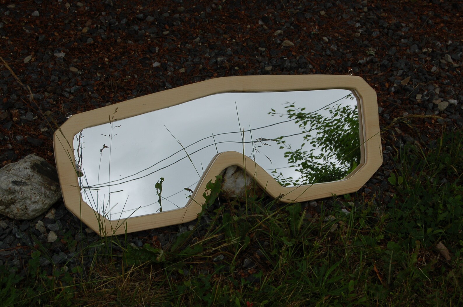 Snow Goggle Mirror Wall Hanging Sunglasses Mirror 30 X 12 X 1 Etsy